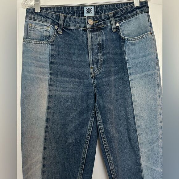 BDG Jessye Women’s Two-Tone Light & Dark Wash Straight Leg Jeans Size 28 - Picture 4 of 14